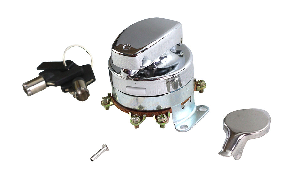 Volt Tech #21-0202PAE - Hinge Ignition Switch 6 Terminal Chrome