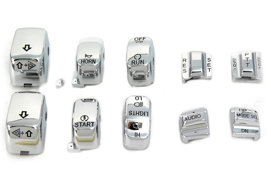 Volt Tech #H18-0337CO-C - Handlebar Switch Cap Set Chrome
