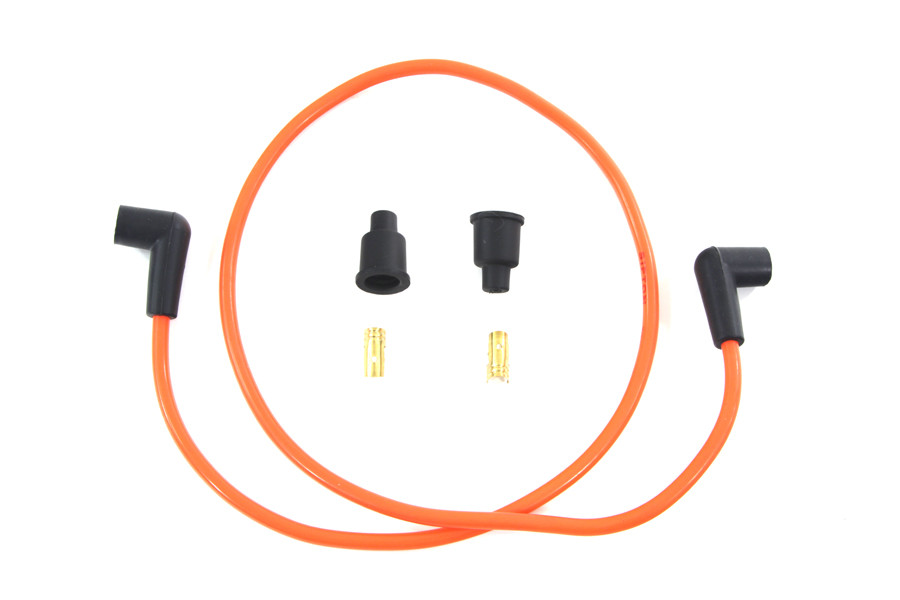 Volt Tech #40169 - Orange Copper Core 7mm Spark Plug Wire Kit