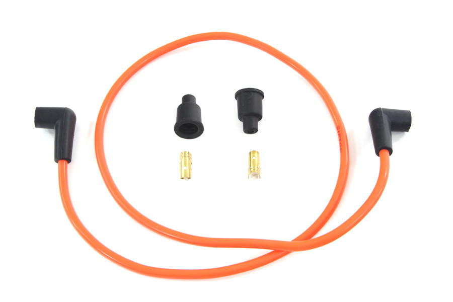 Volt Tech #40169 - Orange Copper Core 7mm Spark Plug Wire Kit