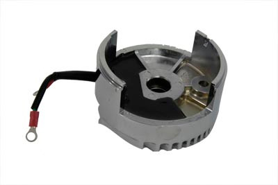 Volt Tech - Chrome 12 Volt Regulator End Cover with Low Output