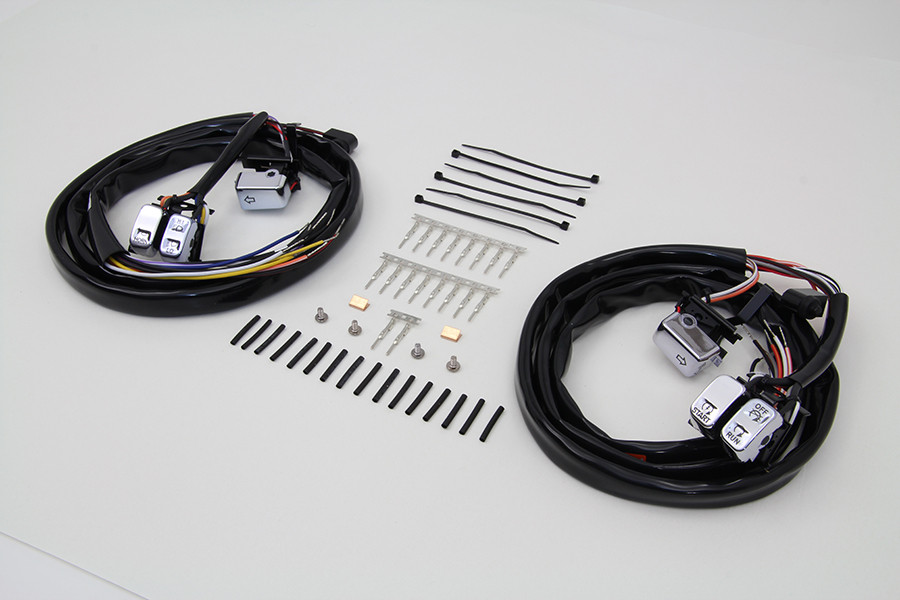 Volt Tech #63348 - Handlebar Switch Kit Chrome with 60 inch Wires