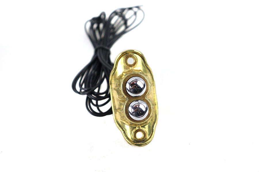Volt Tech #63628A - Old School Dual Switch Kit Brass Finish