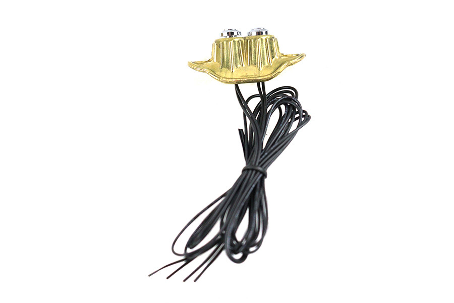 Volt Tech #63628A - Old School Dual Switch Kit Brass Finish