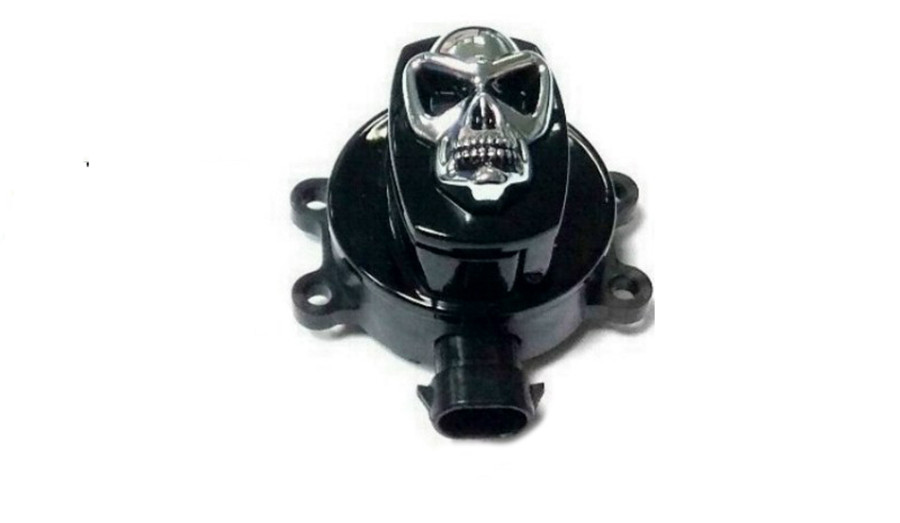 Volt Tech #370969 - Black Ignition Switch with Chrome Skull