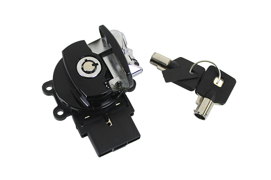 Volt Tech #370103 - Black Ignition Switch with Chrome Skull