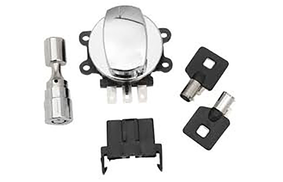 Volt Tech #78406 - Side Hinge Ignition Switch Chrome with Fork Lock