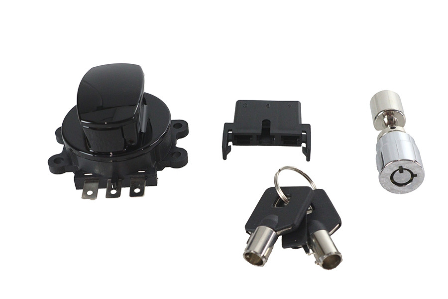 Volt Tech #78406B - Side Hinge Ignition Switch Black with Fork Lock