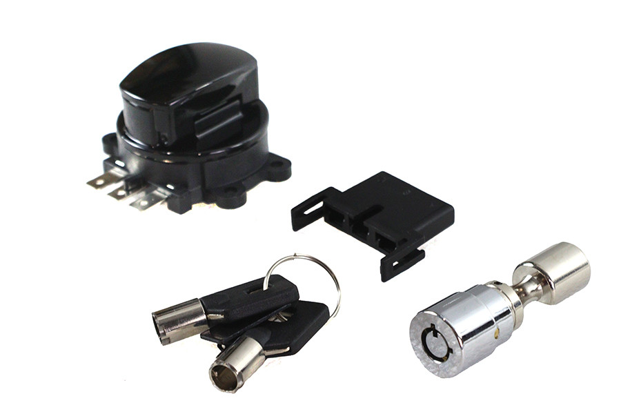 Volt Tech #78406B - Side Hinge Ignition Switch Black with Fork Lock