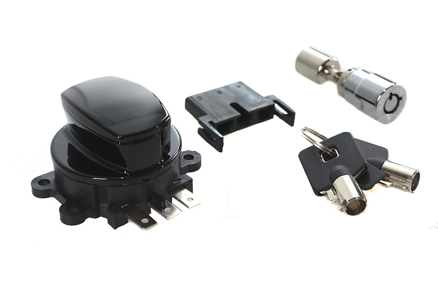 Volt Tech #78406B - Side Hinge Ignition Switch Black with Fork Lock