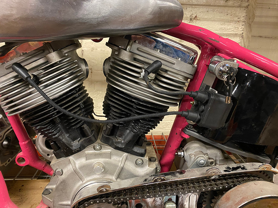 V-Twin - Big Twin Coil Mount with Switch Bracket Raw