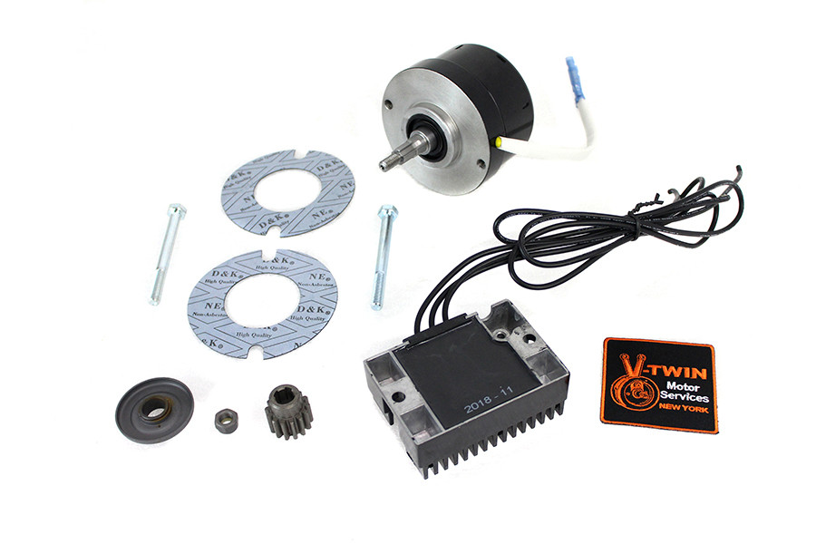 V-Twin - Black 12 Volt Alternator Generator Conversion Kit