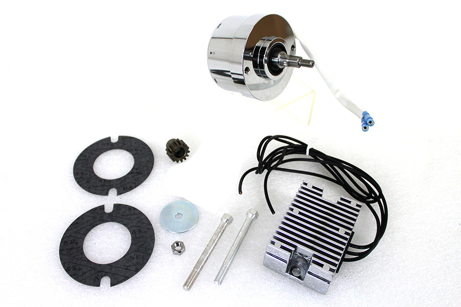 V-Twin - Chrome 12 Volt Alternator Generator Conversion Kit