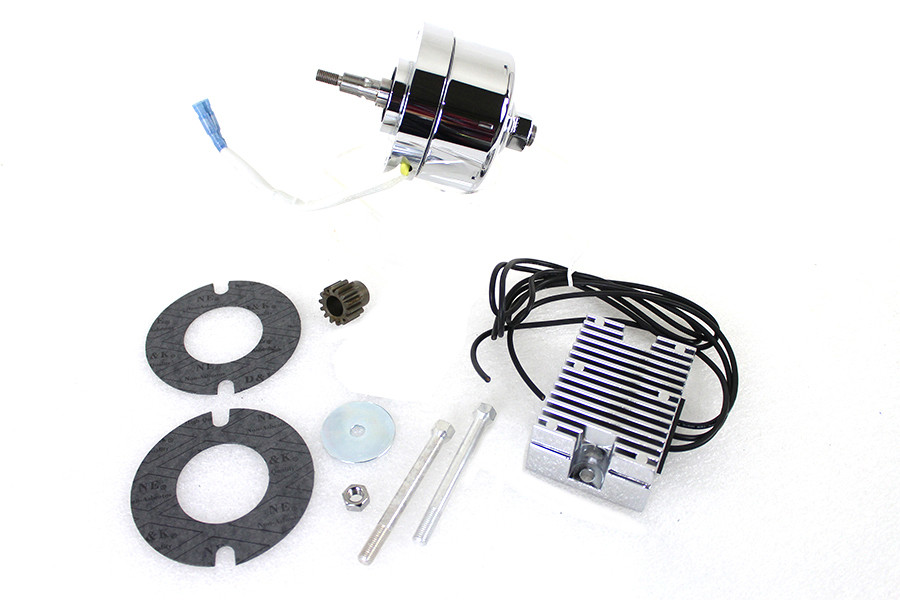 V-Twin - Chrome 12 Volt Alternator Generator Conversion Kit