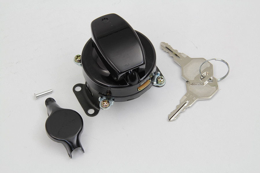 Volt Tech #21-0202GB - Fat Bob Ignition Switch with 5 Terminals Gloss Black