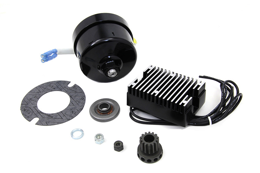 Volt Tech - Black 12 Volt Alternator Generator Conversion Kit