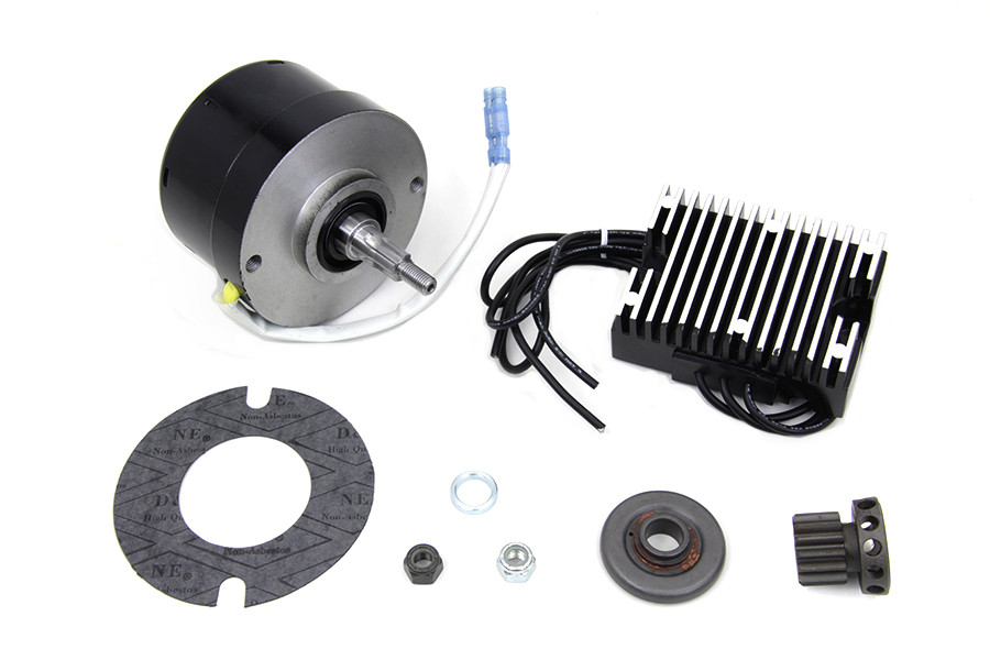 Volt Tech - Black 12 Volt Alternator Generator Conversion Kit
