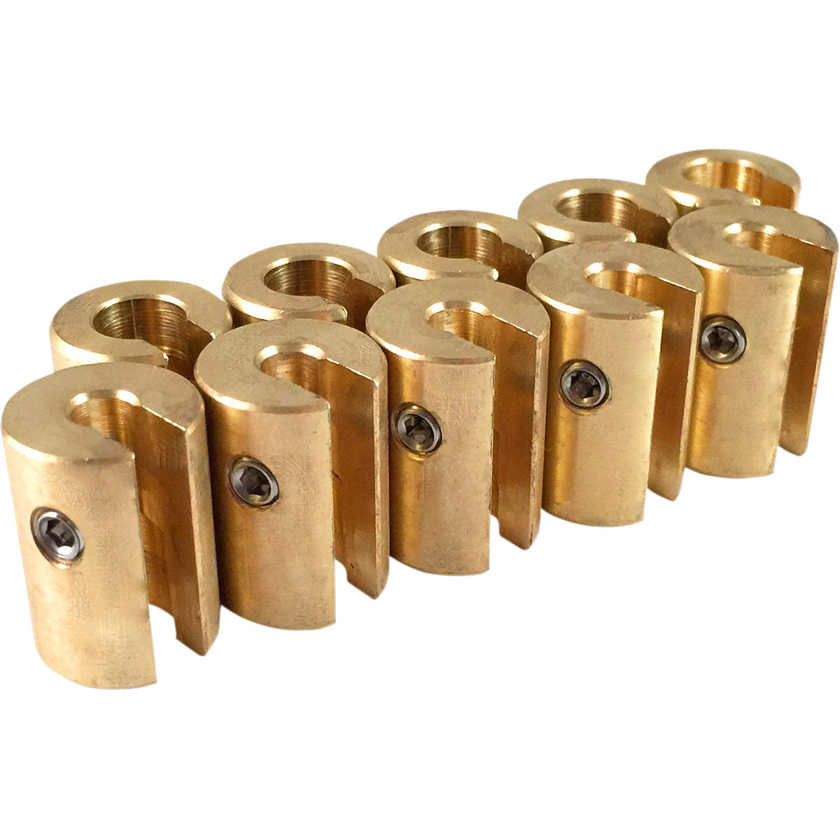 No-mar #WT-SPK10BR-1 - Wheel Weights - 1 oz - Brass - 10 Pack