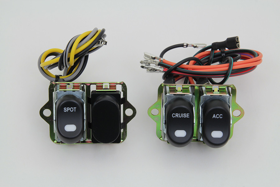 Volt Tech #63518 - Rocker Style LED Fairing Switch Kit Black