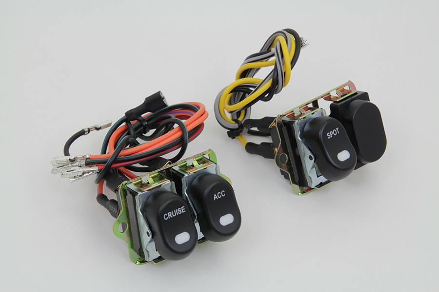 Volt Tech #63518 - Rocker Style LED Fairing Switch Kit Black