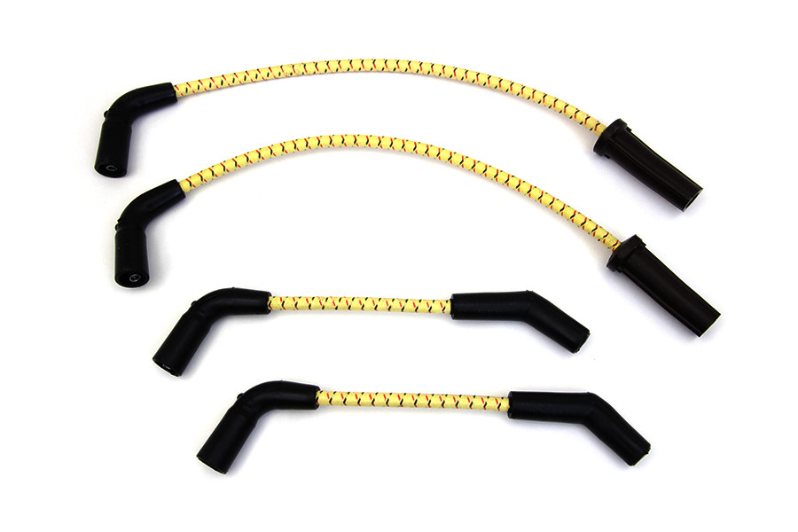 Sumax #C30438 - Sumax Yellow with Black & Red Tracer 7mm Spark Plug Wire Set