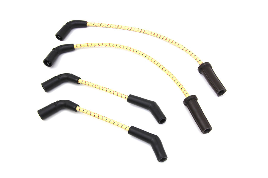 Sumax #C30438 - Sumax Yellow with Black & Red Tracer 7mm Spark Plug Wire Set