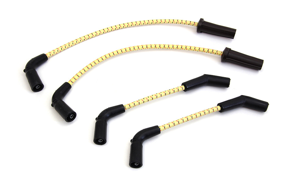 Sumax #C30438 - Sumax Yellow with Black & Red Tracer 7mm Spark Plug Wire Set
