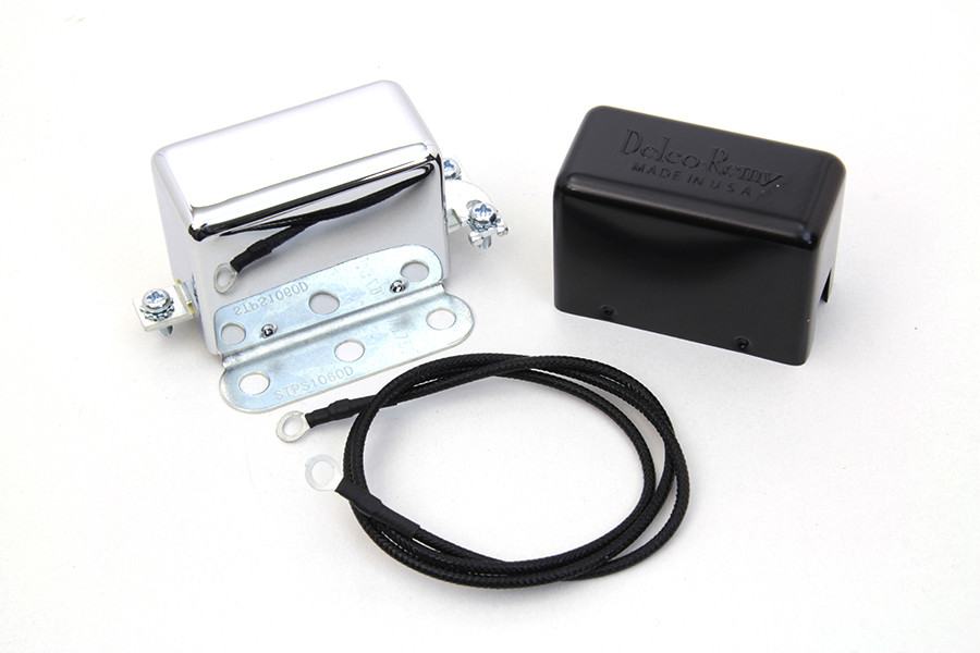 Volt Tech #77552A NO PATCH - Chrome 12 Volt Regulator Relay