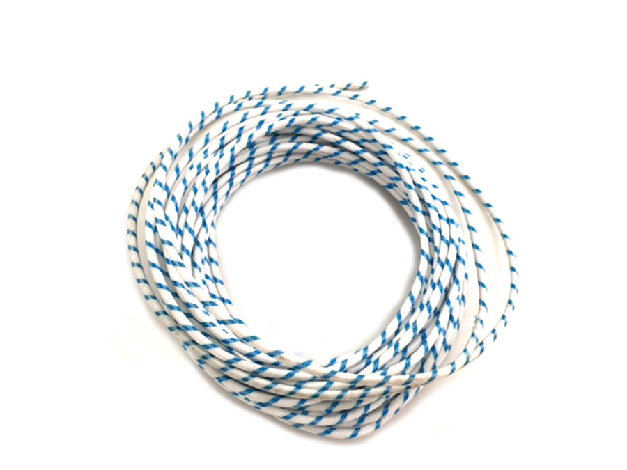 Volt Tech #40270 - White with Blue Dot 25' Braided Wire
