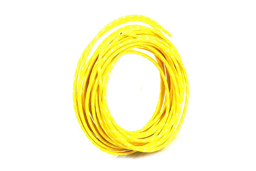 Volt Tech - Yellow with White Dot 25' Braided Wire