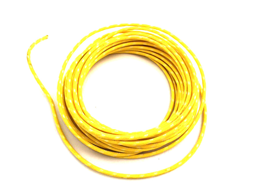 Volt Tech - Yellow with White Dot 25' Braided Wire