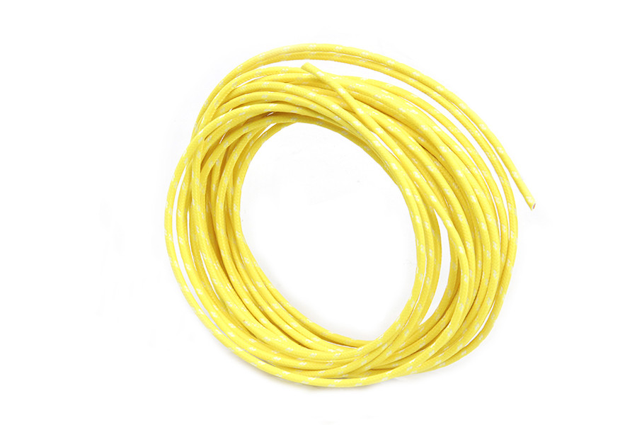 Volt Tech - Yellow with White Dot 25' Braided Wire