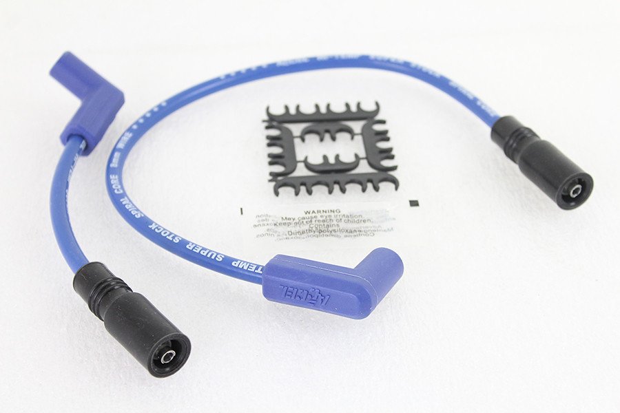Accel #171097-B - Accel 8mm S/S Spiral Core Ignition Wire Set Blue