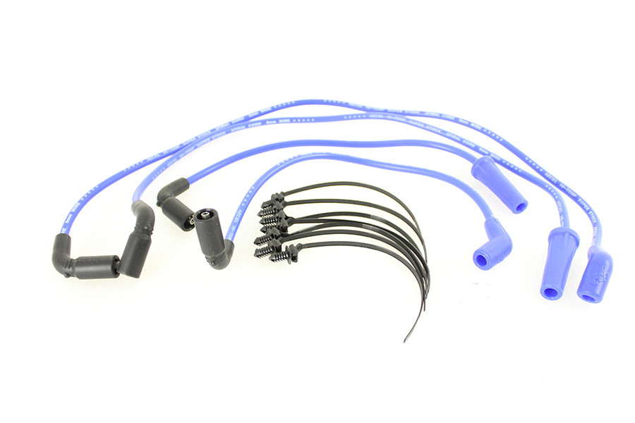 Accel #171116-B - Accel 8mm S/S Spiral Core Ignition Wire Set Blue
