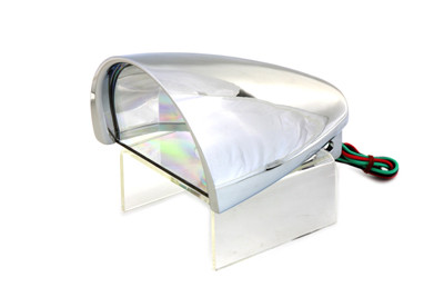Wyatt Gatling #TL001 - 5-3/4 inch Half Moon Headlamp Chrome Billet