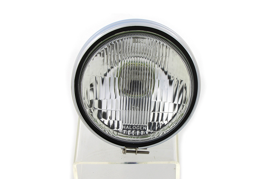 Wyatt Gatling #20-0307CD - 5-3/4 inch Round Stock Type Chrome Headlamp