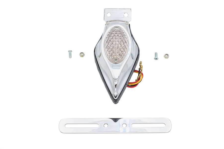 Wyatt Gatling #20-6580CIED - Chrome Teardrop LED Tail Lamp Clear Lens
