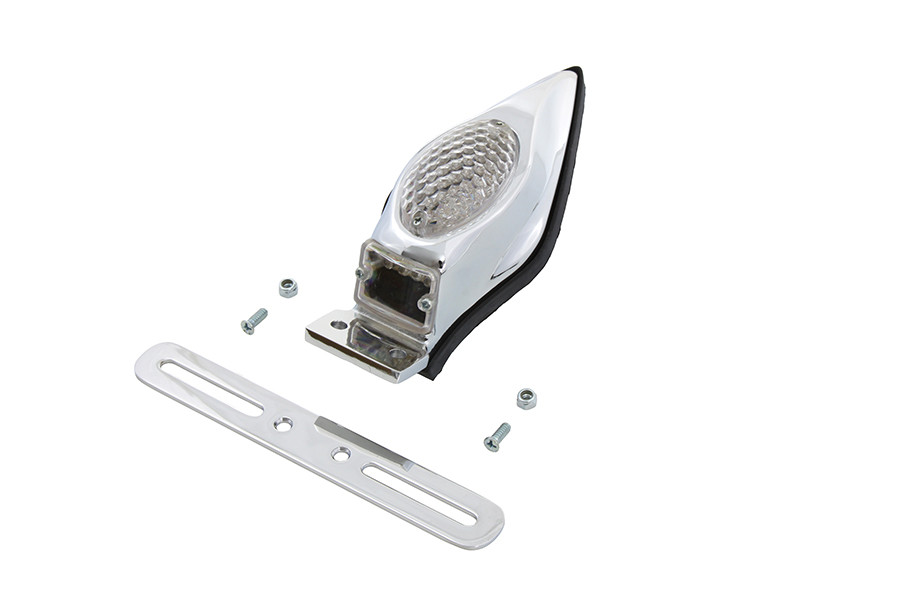 Wyatt Gatling #20-6580CIED - Chrome Teardrop LED Tail Lamp Clear Lens