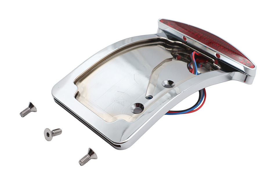 Wyatt Gatling #76061ET - Chrome Slice LED Tail Lamp License Plate Assembly