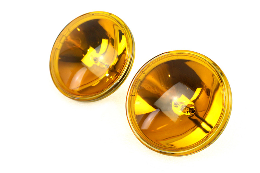 Wyatt Gatling #77184 - 4-1/2 inch Amber Sealed Beam 12 Volt Spotlamp Set