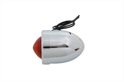 Wyatt Gatling #20-6505A - Chrome Bullet Red Marker Lamp Dual Filament