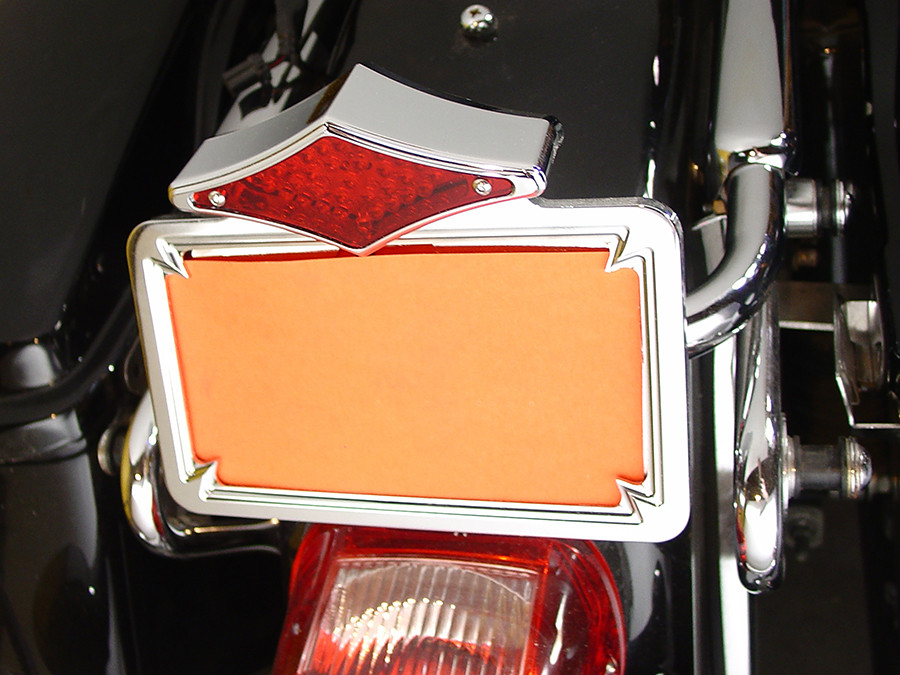Wyatt Gatling #76099 - Tail Lamp and License Plate Holder Chrome