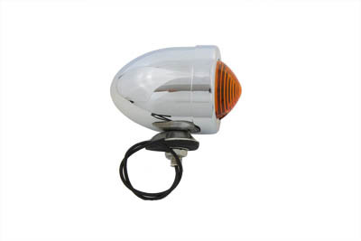 Wyatt Gatling #62005 - Chrome Bullet Marker Lamp Amber Single Filament