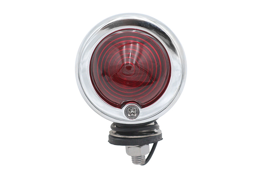 Wyatt Gatling #02374 - Chrome Bullet Marker Lamp Red Single Filament