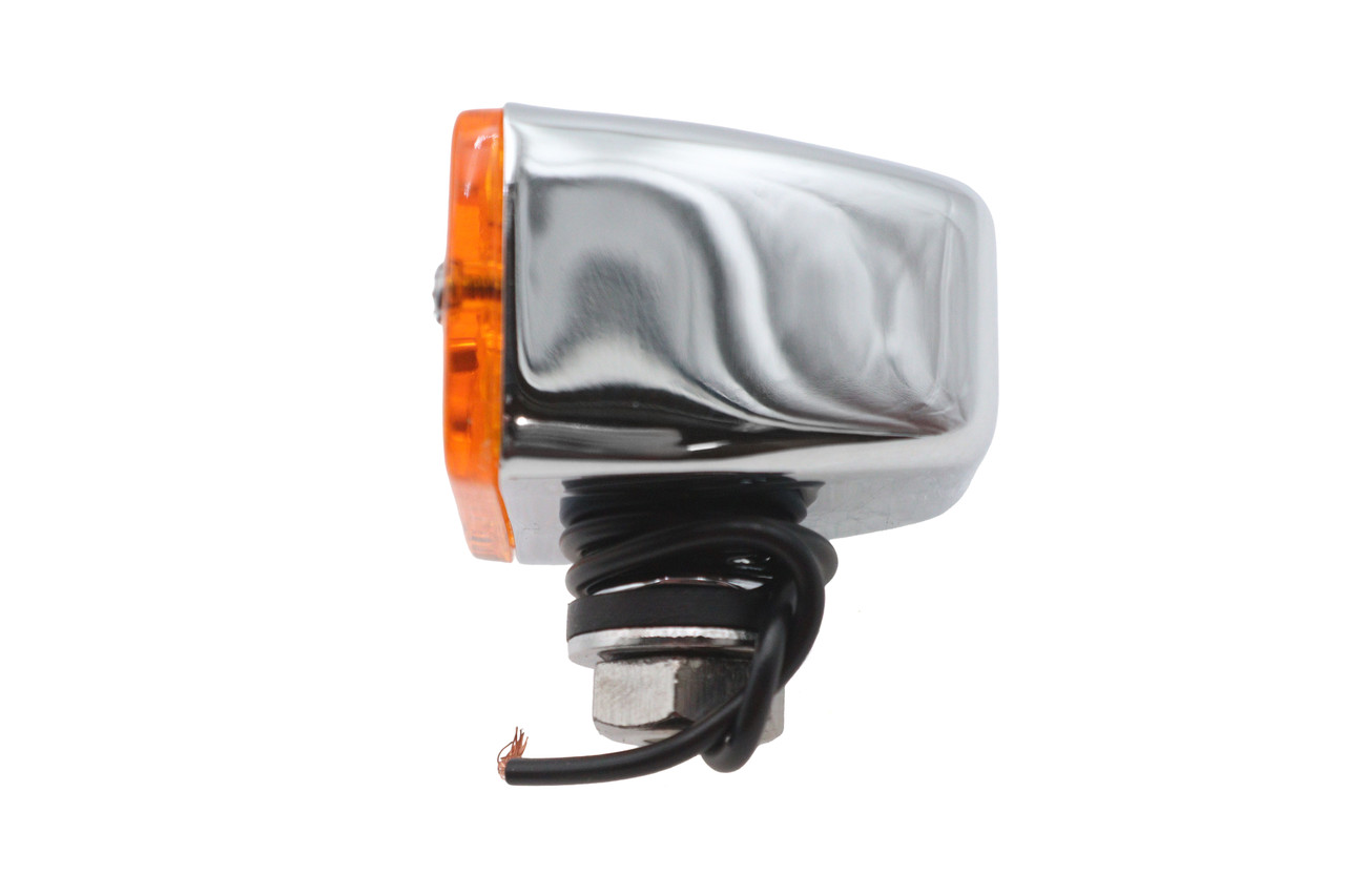 Wyatt Gatling #71820 - Chrome Mini Tour Marker Lamp Amber Lens