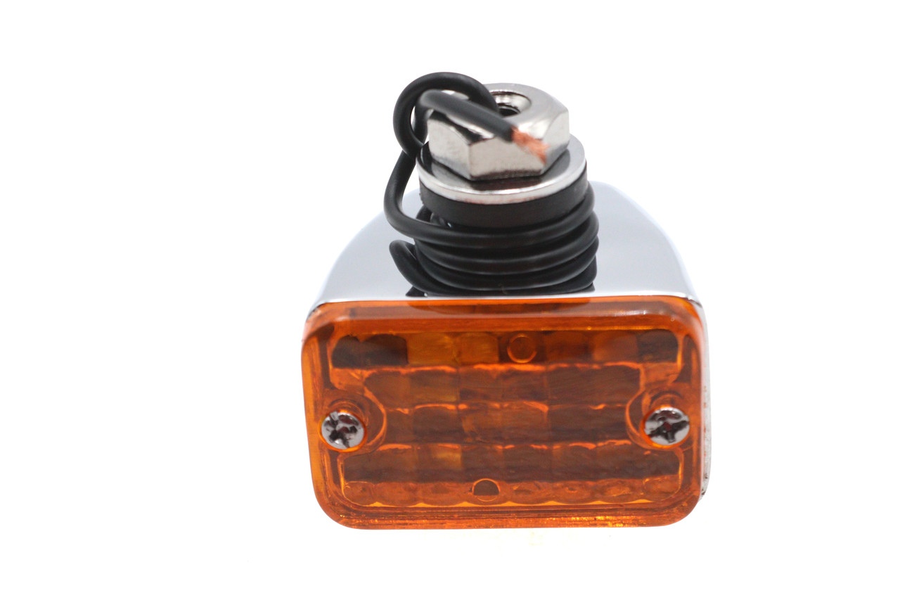 Wyatt Gatling #71820 - Chrome Mini Tour Marker Lamp Amber Lens