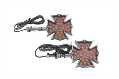 Wyatt Gatling #76315S4 - Fireman Cross Turn Signal Set Short Stud Type