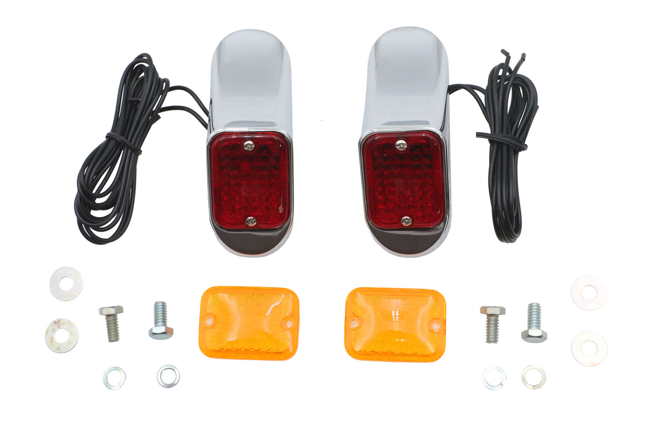 Wyatt Gatling #12-6055R/A - Deco Marker Lamp Set Bulb Type With Red and Amber Lenses