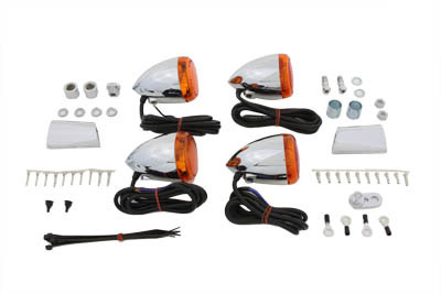 Wyatt Gatling #8-287 - Chrome Bullet Style Turn Signal Kit