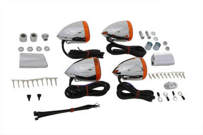 Wyatt Gatling #8-287 - Chrome Bullet Style Turn Signal Kit